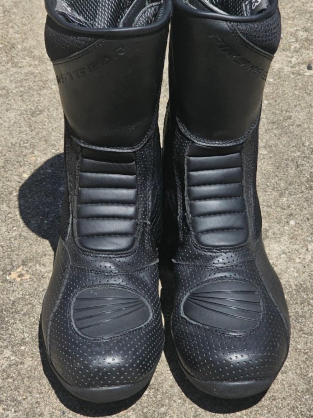 First Gear Hipora Leather Motorcycle Boots Breathable Waterproof Mens 43 US 10 - Picture 3 of 14